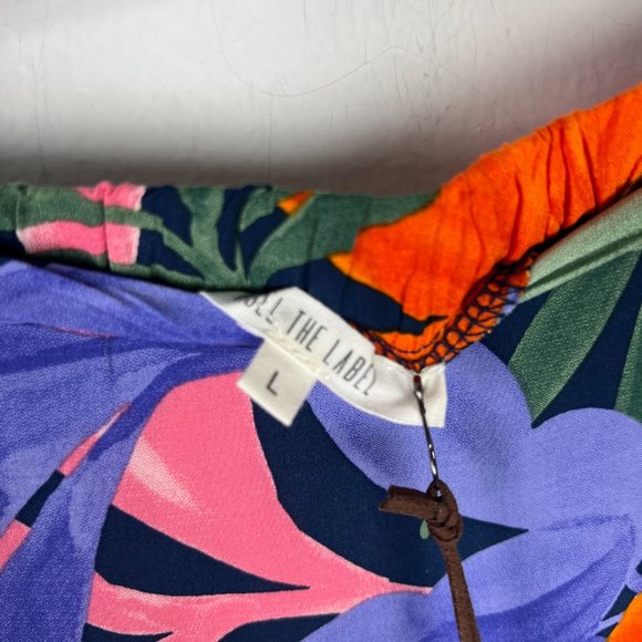 NWT Abel the Label Leonard Floral Leaf Maxi Skirt Slits Size Large L NEW - Picture 7 of 14